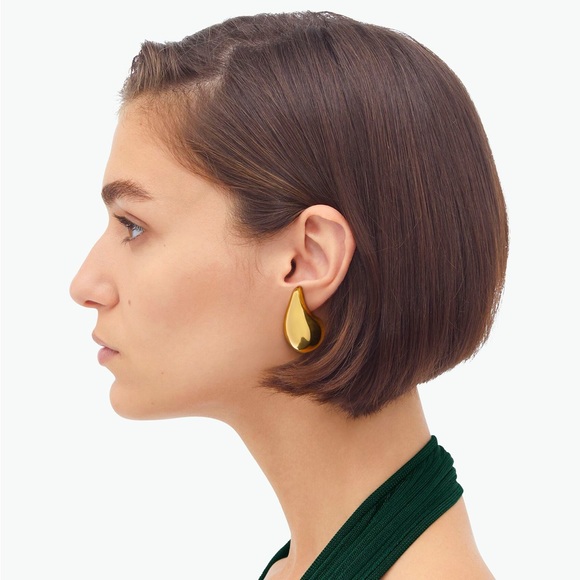 Bottega Earrings Chunky Teardrop Lightweight Nickel-Free Hypoallergenic - Picture 1 of 5